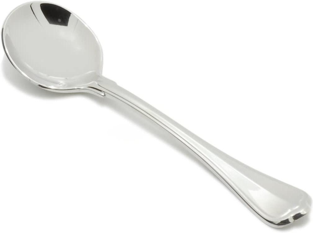 Fortessa - 6.8" San Marco Stainless Steel Bouillon Spoons, Pack of 12 - 1.5.190.00.003