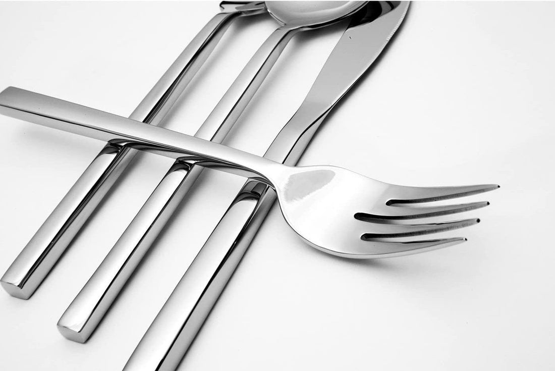Fortessa - 7" Arezzo Stainless Steel Brushed Salad Forks, Pack of 12 - 1.5B.165.00.012