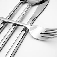 Fortessa - 7" Arezzo Stainless Steel Brushed Salad Forks, Pack of 12 - 1.5B.165.00.012