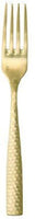 Fortessa - 7" Lucca Faceted Brushed Gold Titan PVD Salad/Dessert Forks, Pack of 12 - 1.9B.102.FC.012