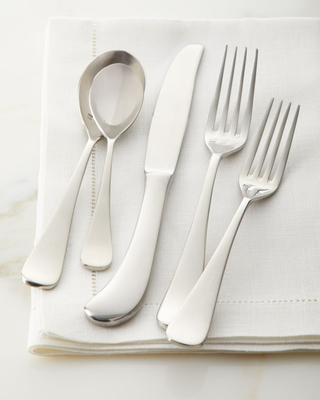Fortessa - 7" Mariposa Stainless Steel Brushed Dessert/Soup Spoon, Pack of 12 - 1.5B.115.00.011