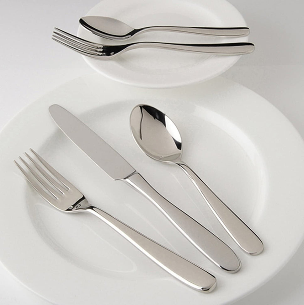 Fortessa - 7.2" Grand City Stainless Steel Dessert/Oval Soup Spoons, Pack of 12 - 1.5.622.00.011