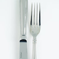 Fortessa - 7.4" Caviar Stainless Steel Salad/Dessert Forks, Pack of 12 - 1.5.136.00.012