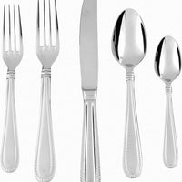 Fortessa - 7.4" Caviar Stainless Steel Salad/Dessert Forks, Pack of 12 - 1.5.136.00.012