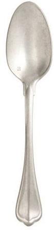 Fortessa - 7.5" San Marco Antiqued Stainless Steel Dessert/Oval Soup Spoons, Pack of 12 - 1.5T.190.00.011
