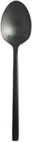 Fortessa - 8" Arezzo Brushed Black Titan PVD Stainless Steel Dessert Spoons, Pack of 12 - 1.6B.165.00.011