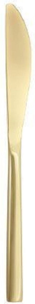 Fortessa - 8" Arezzo Brushed Gold Titan PVD Solid Handle Dessert Knives, Pack of 12 - 1.9B.165.00.015