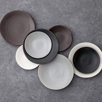 Fortessa - 8" Heirloom STN Charcoal Salad Plates, Pack of 4 - STN.8000.6.02
