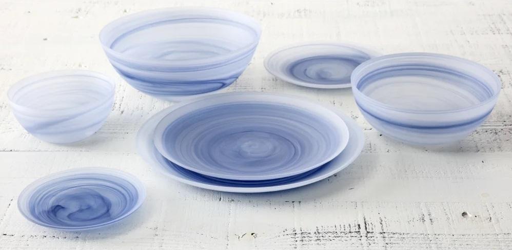 Fortessa - 8" La Jolla D&V Ink Blue Large Salad Bowl - 2600.INK.08