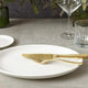 Fortessa - 8" Lucca Faceted Brushed Gold Titan PVD Table Forks Set of 12 - 1.9B.102.FC.002