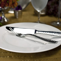 Fortessa - 8" Lucca Faceted Stainless Steel Table Forks, Pack of 12 - 1.5.102.FC.002