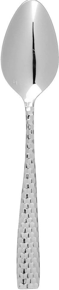 Fortessa - 8" Lucca Faceted Stainless Steel Table Spoons, Pack of 12 - 1.5.102.FC.001