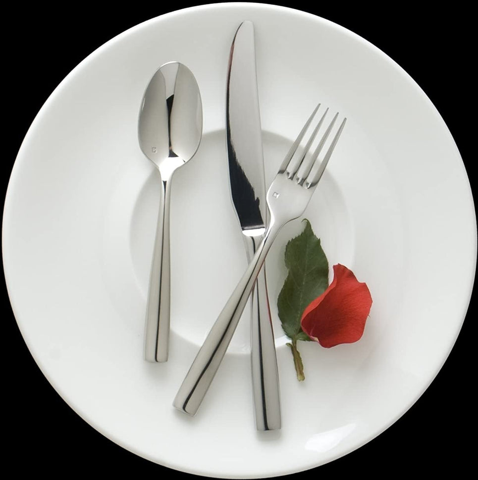 Fortessa - 8" Lucca Stainless Steel Table Spoons, Pack of 12 - 1.5.102.00.001