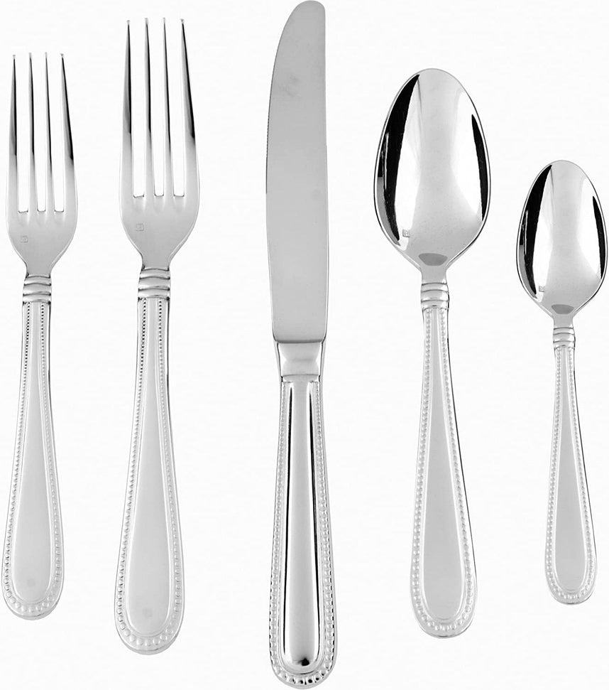 Fortessa - 8.2" Caviar Stainless Steel Table Spoons, Pack of 12 - 1.5.136.00.001