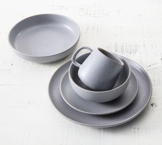 Fortessa - 8.5" Sound Cement Coupe Soup Plates, Pack of 4 - 6500.SND.1339