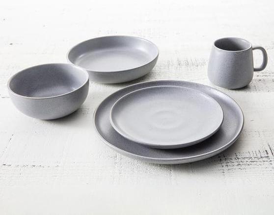 Fortessa - 8.5" Sound Cement Coupe Soup Plates, Pack of 4 - 6500.SND.1339