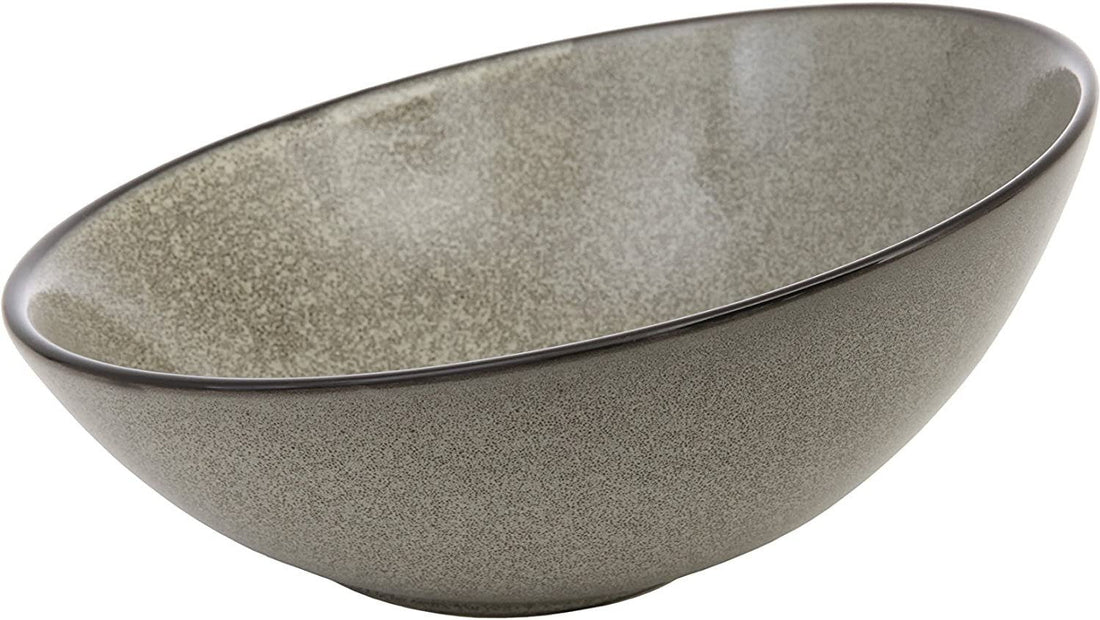 Fortessa - 8.5" Ston Mist Tilt Bowls, Pack of 3 - 5900.GRY.6587