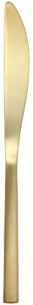 Fortessa - 8.75" Arezzo Brushed Gold Titan PVD Solid Handle Table Knives, Pack of 12 - 1.9B.165.00.005