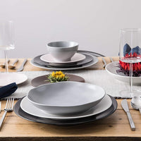 Fortessa - 9" Heirloom STN Smoke Coupe Pasta Bowls, Pack of 4 - STN.8000.5.97