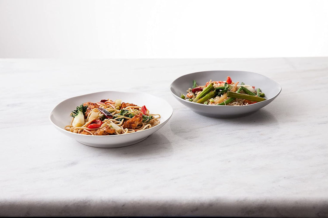 Fortessa - 9" Heirloom STN Smoke Coupe Pasta Bowls, Pack of 4 - STN.8000.5.97