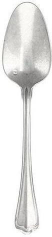 Fortessa - 9" San Marco Antiqued Stainless Steel Serving Spoon - 1.5T.190.00.027