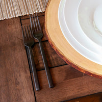 Fortessa - 9.25" Arezzo Brushed Black Titan PVD Stainless Steel Serving Fork - 1.6B.165.00.026