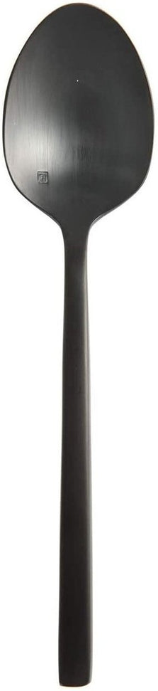 Fortessa - 9.3" Arezzo Brushed Black Titan PVD Stainless Steel Serving Spoon - 1.6B.165.00.027