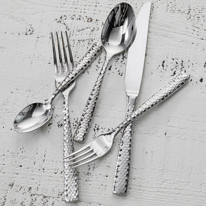 Fortessa - 9.7" Lucca Faceted Stainless Steel Serving Fork - 1.5.102.FC.026