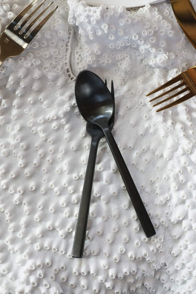 Fortessa - Arezzo 2 Piece Stainless Steel Brushed Black Serving Set - 2PPS-6B165-05