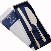 Fortessa - Grand City Stainless Steel Serrated Cake Server With Knife - 1.5.622.00.072