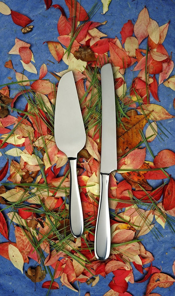 Fortessa - Grand City Stainless Steel Serrated Cake Server With Knife - 1.5.622.00.072