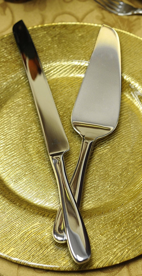 Fortessa - Grand City Stainless Steel Serrated Cake Server With Knife - 1.5.622.00.072