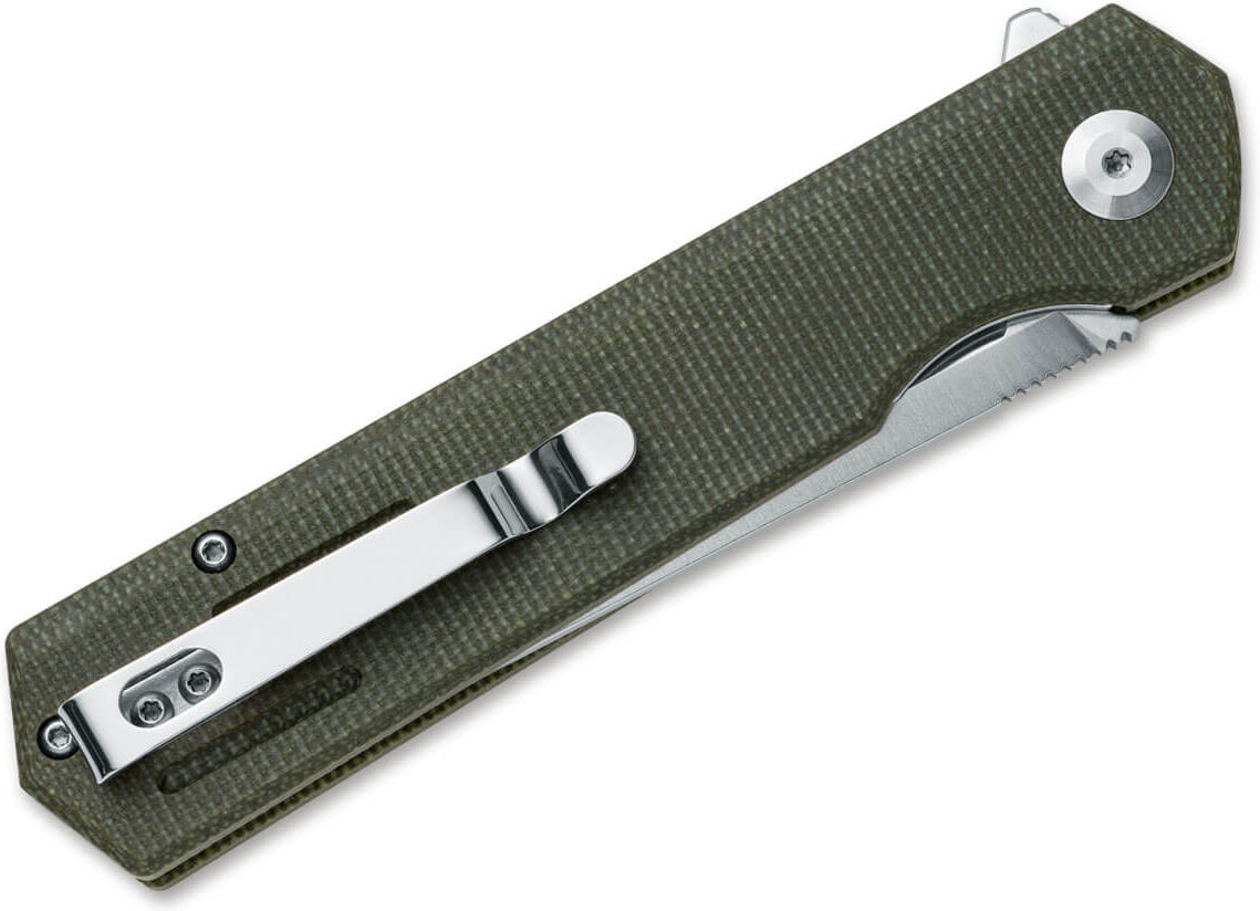 Fox Knives - BlackFox Revolver Micarta Pocket Knife Green - 01FX889
