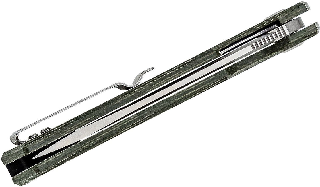 Fox Knives - BlackFox Revolver Micarta Pocket Knife Green - 01FX889