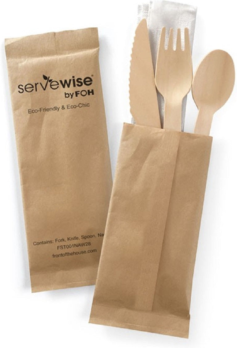 Front Of The House - Servewise Cutlery/Napkin Set, 200/Pack - FST001NAW28