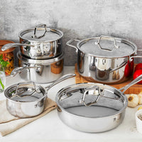 HENCKELS - 10 PC Real Clad 5 Ply Cookware Set - 40070-000