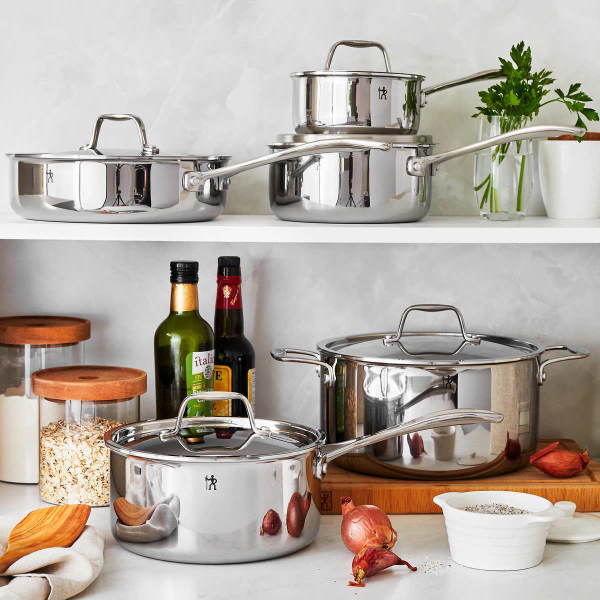 HENCKELS - 10 PC Real Clad 5 Ply Cookware Set - 40070-000