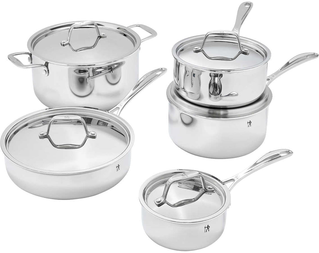 HENCKELS - 10 PC Real Clad 5 Ply Cookware Set - 40070-000