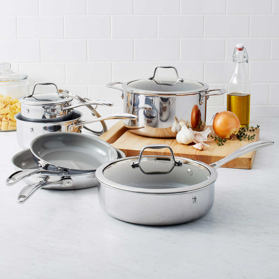 HENCKELS - 10 PC Real Clad Stainless Steel Cookware Set - 40250-005