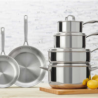 HENCKELS - 10 PC Real Clad Tri Ply Cookware Set - 40870-004