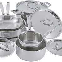 HENCKELS - 10 PC Real Clad Tri Ply Cookware Set - 40870-004