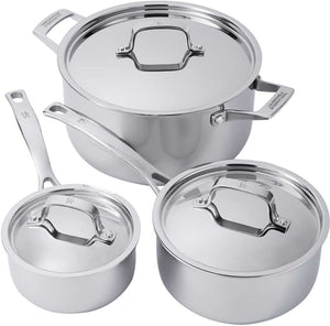 HENCKELS - 10 PC Real Clad Tri Ply Cookware Set - 40870-004