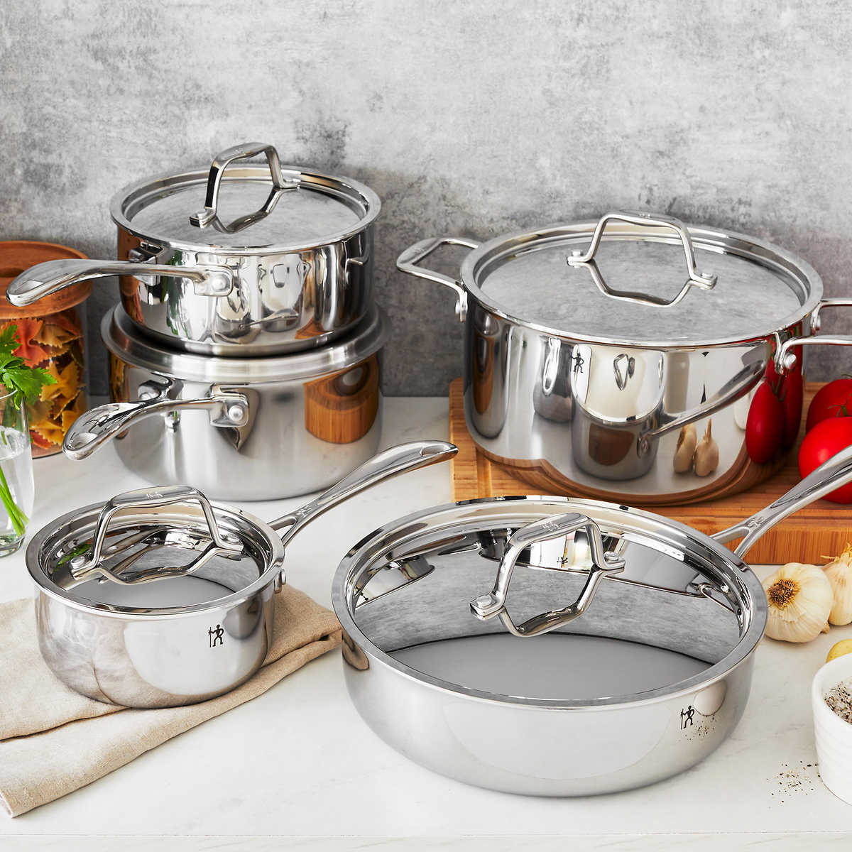 HENCKELS - 13 PC Real Clad & Cast Iron Cookware Set - 40070-001