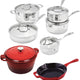 HENCKELS - 13 PC Real Clad & Cast Iron Cookware Set - 40070-001