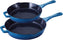 HENCKELS - 2 PC Cast Iron Fry Pan Set Blue- 13130-002