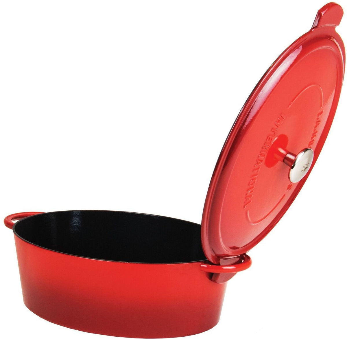 HENCKELS - 6 L Cast Iron Oval French Oven Red - 13120-001