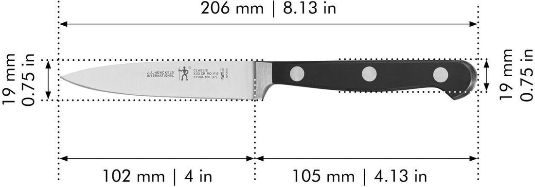 HENCKELS - Classic 4" Paring Knife 100mm - 31160-100