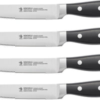 HENCKELS - Forged Accent 4 PC Steak Knife Set with Black Handle - 19549-004