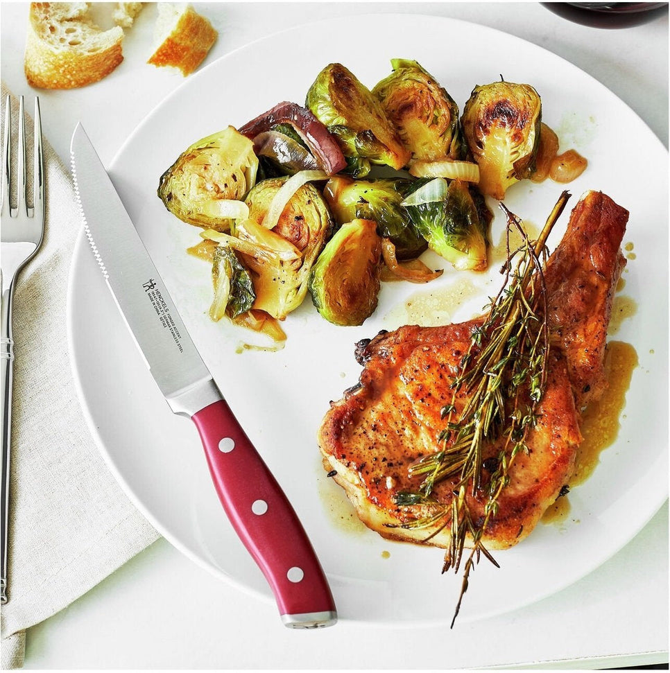 HENCKELS - Forged Accent 4 PC Steak Knife Set with Red Handle - 19547-004