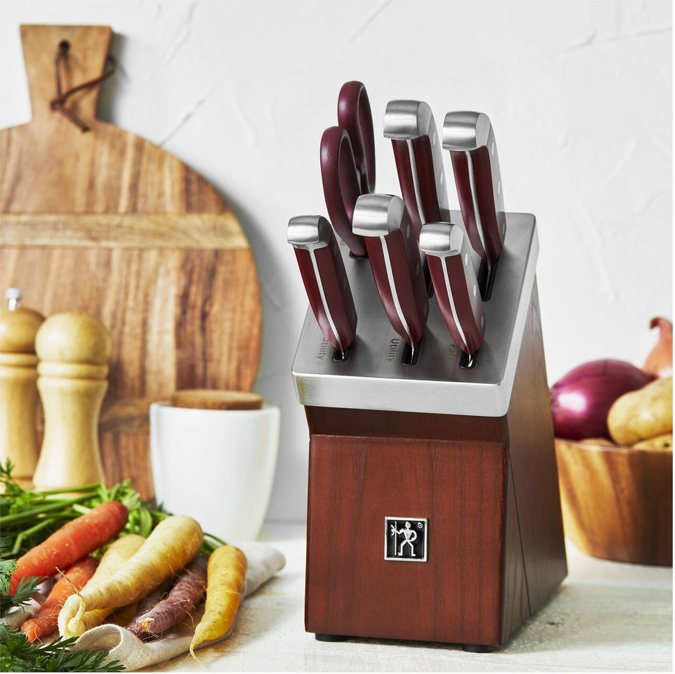 HENCKELS - Statement 7 PC Self-Sharpening Knife Block Set Red - 15290-007
